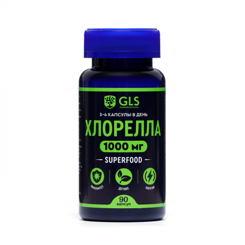 Витаминный комплекс Хлорелла GLS, 90 капсул по 340 мг