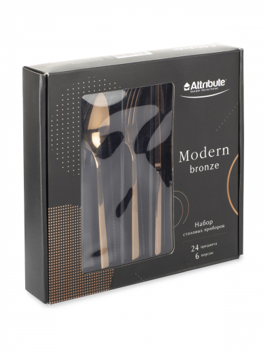 Набор столовых приборов MODERN BRONZE 24пр