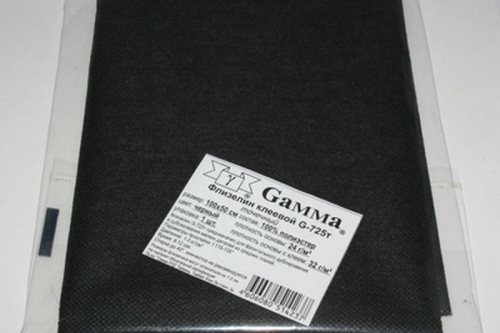 Флизелин клеевой точечный G-725t ФАСОВКА 32±2 г/кв.м 5 шт 100 см х 50 см черный