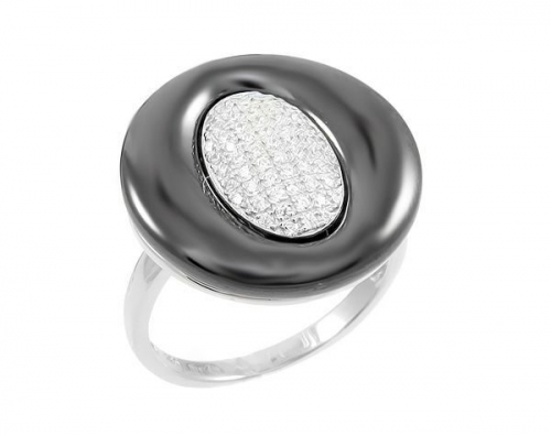 Кольцо из серебра керамика, МКВ3812
