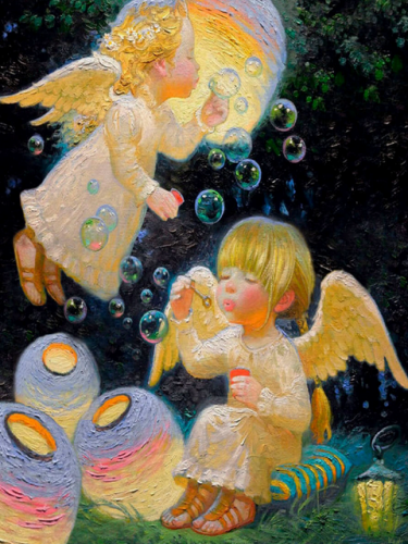 GS 2362 Ангелки с мыльными пузырями