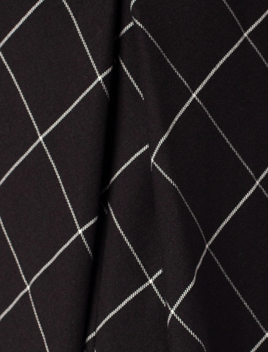 Ст.цена 2490р Асимметричная юбка с разрезом, кроеная  по косой, без подкладки D26.452 черно-белый