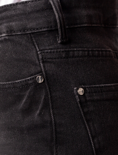 Ст.цена 2190р Укороченные джинсы скинни из эластичного денима D54.258 черный