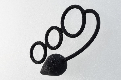 Анальная пробка Erotist с эрекционным кольцом, силикон, черная, 20 см, Ø 3,9