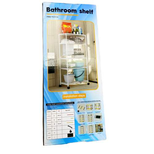 Стеллаж-Полка Bathroom shelf YX9114 для ванной комнаты на колесах 5 полок