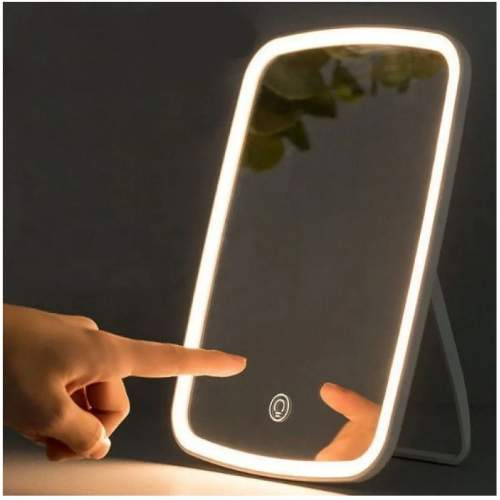 Зеркало для макияжа со светодиодной подсветкой и сенсорным экраном Tri-color LED Makeup Mirror
