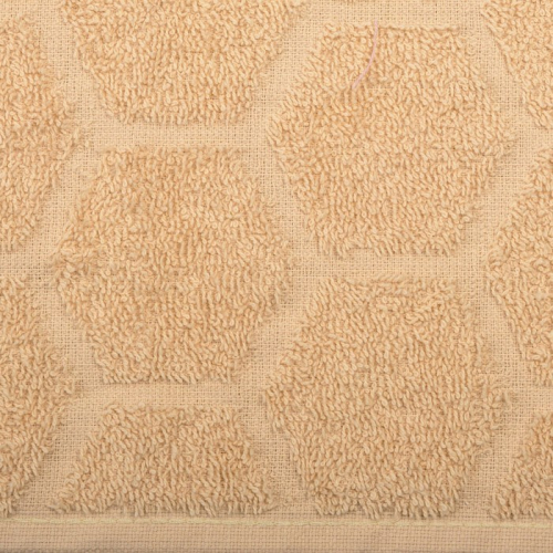Полотенце махровое «Сота», размер 50x90 см, цвет бежевый