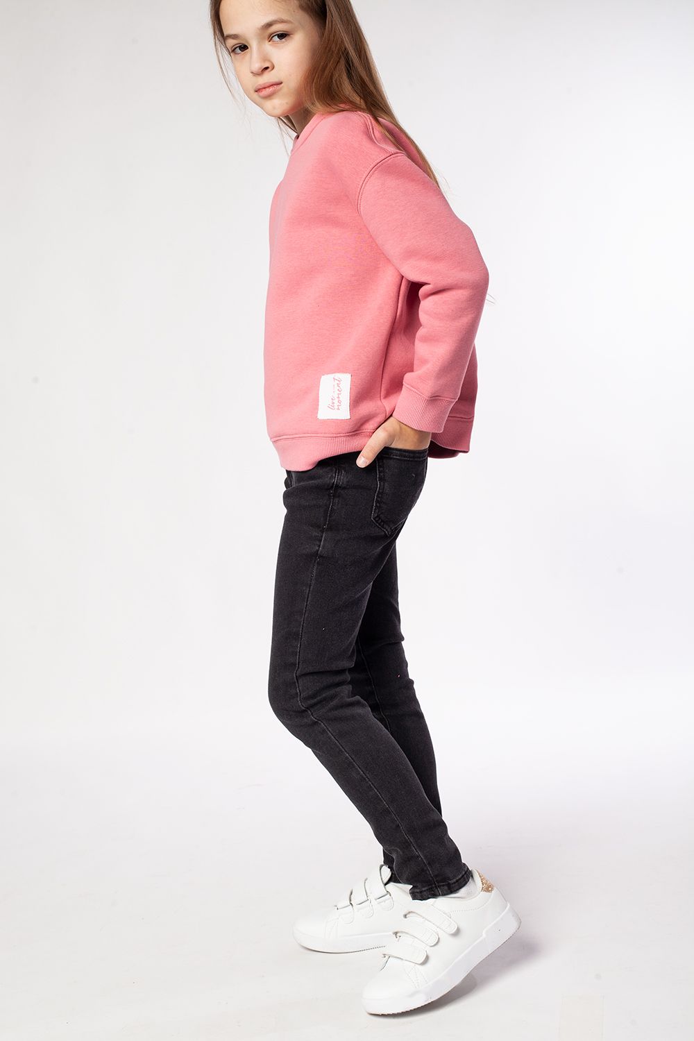 Ст.цена 1690р Свитшот из теплого футера-трехнитки F49.428 розовый