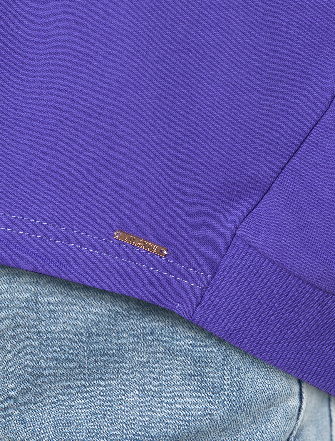 Ст.цена 1090р Свитшот из премиального футера с принтом F49.406 лаванда