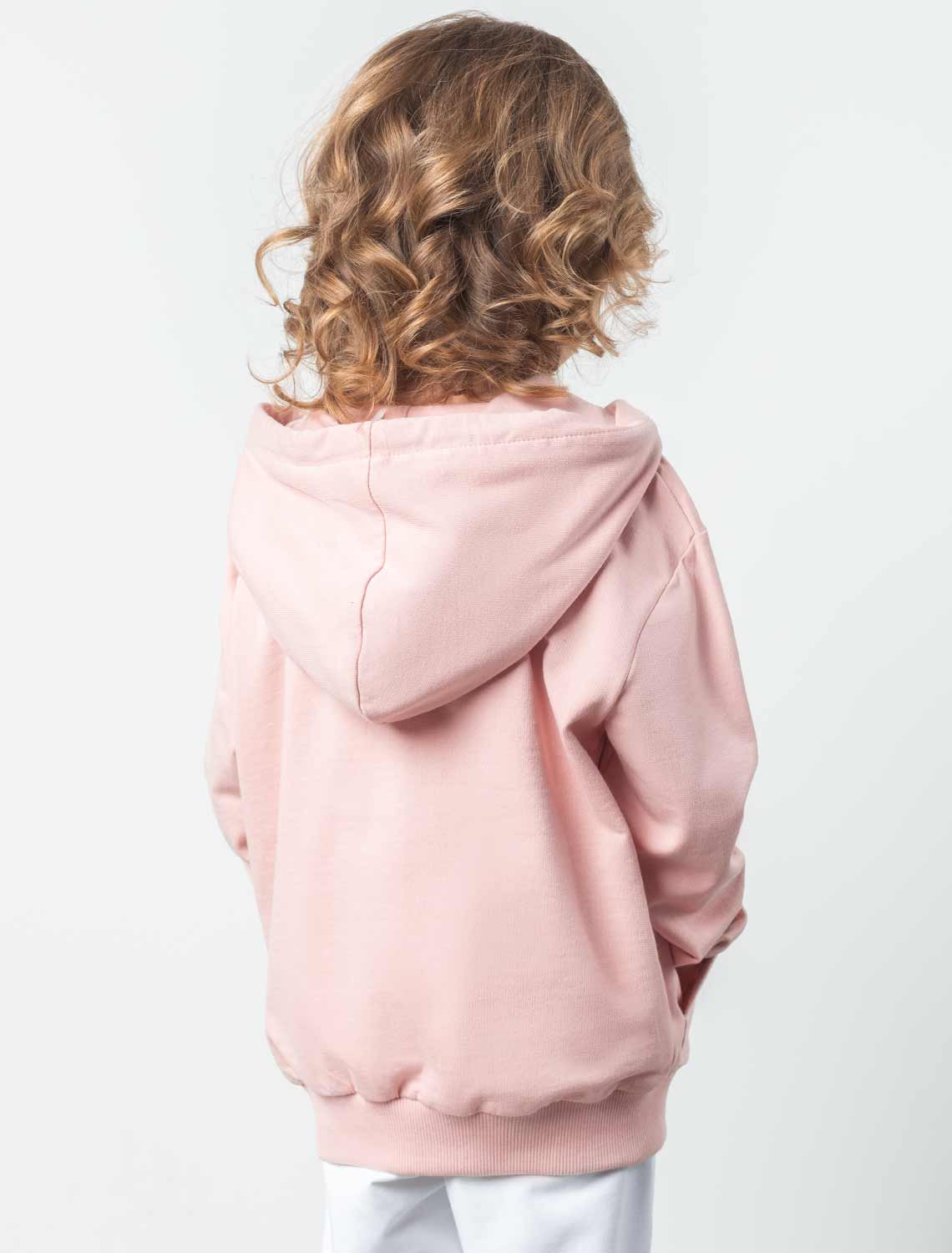 Ст.цена 1490р Худи из премиального футера с принтом F49.407 пудровый