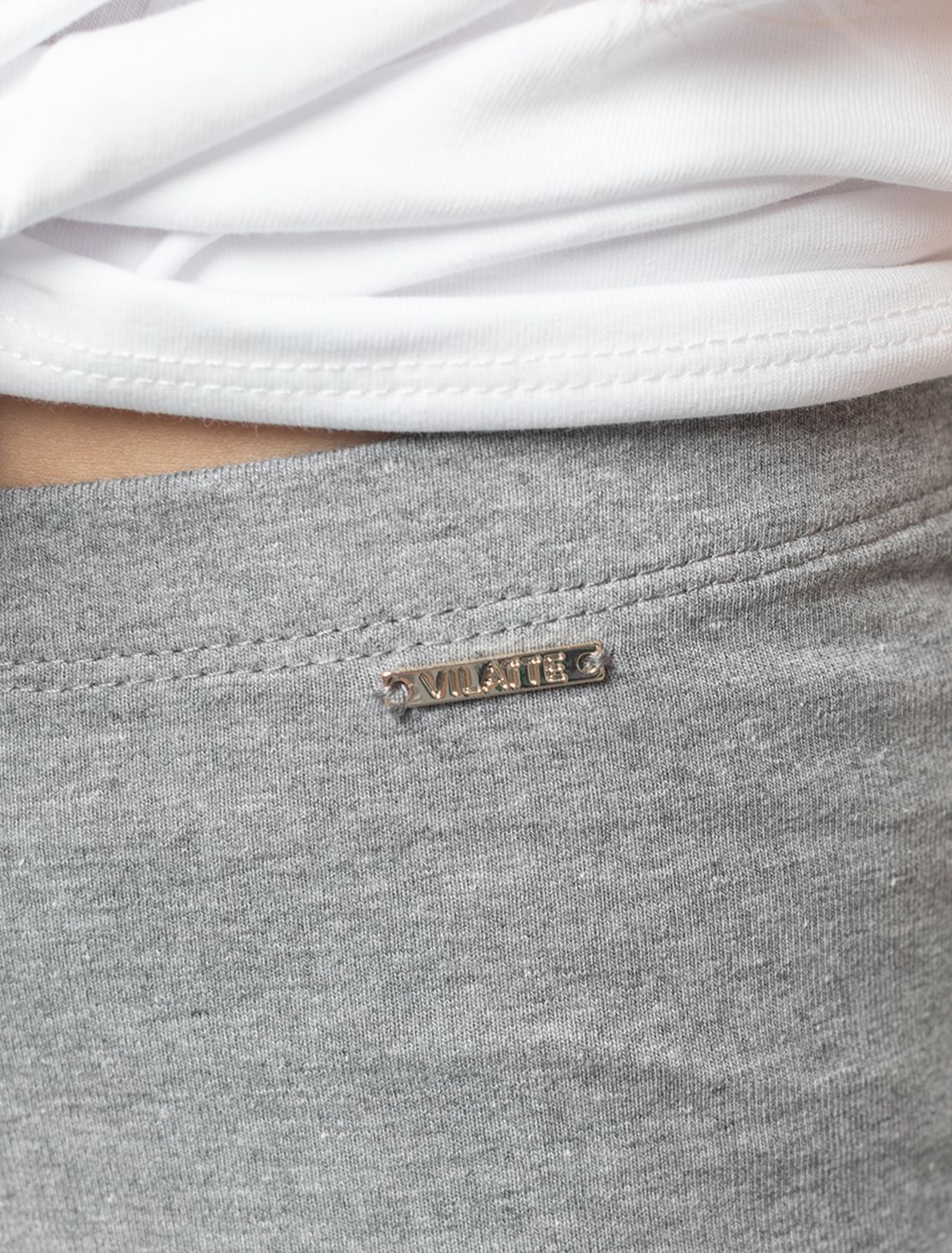 Ст.цена 790р Леггинсы из премиального хлопка с эластаном F44.059 серый меланж