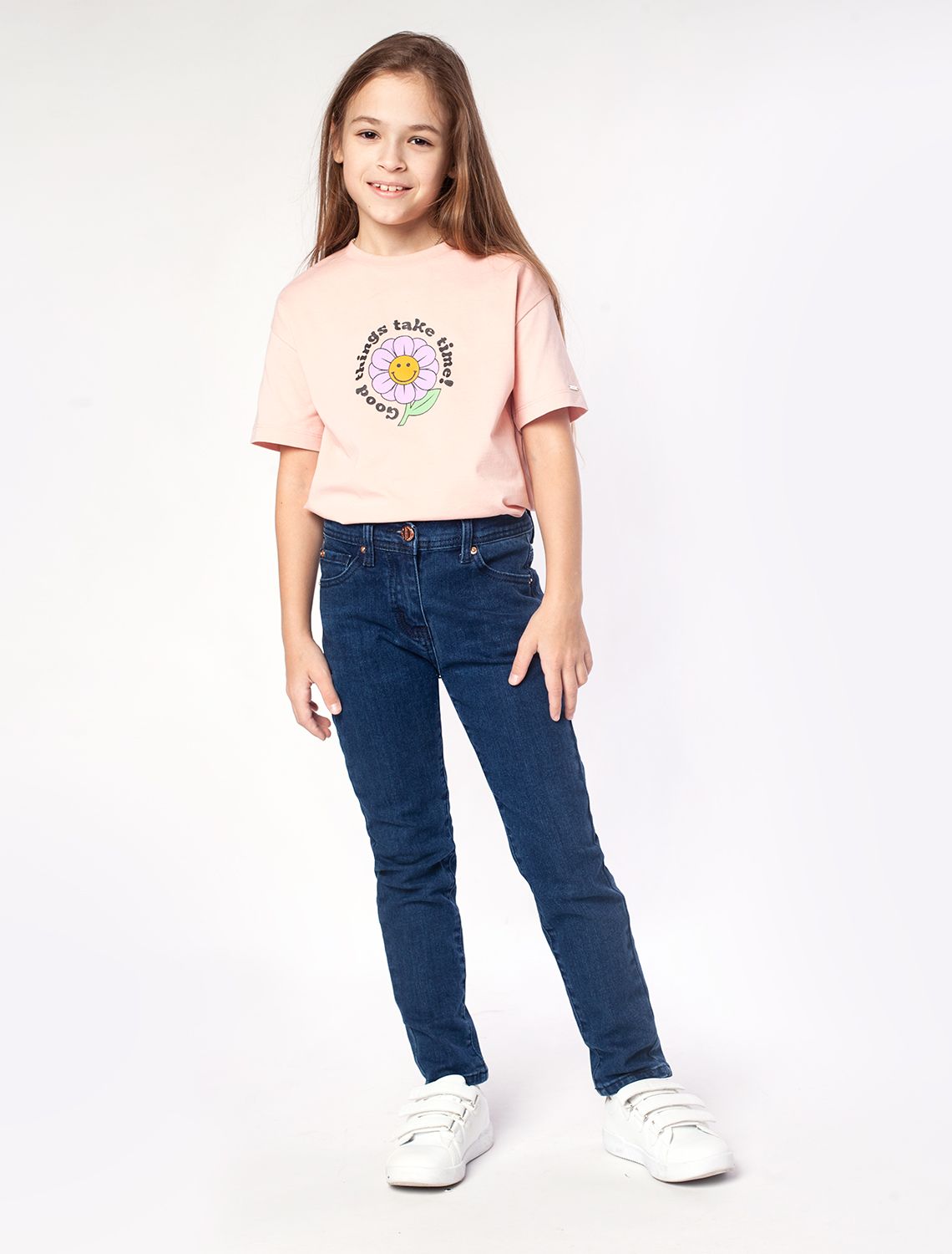 Ст.цена 2090р Эластичные джинсы-skinny из хлопка F54.073 синий