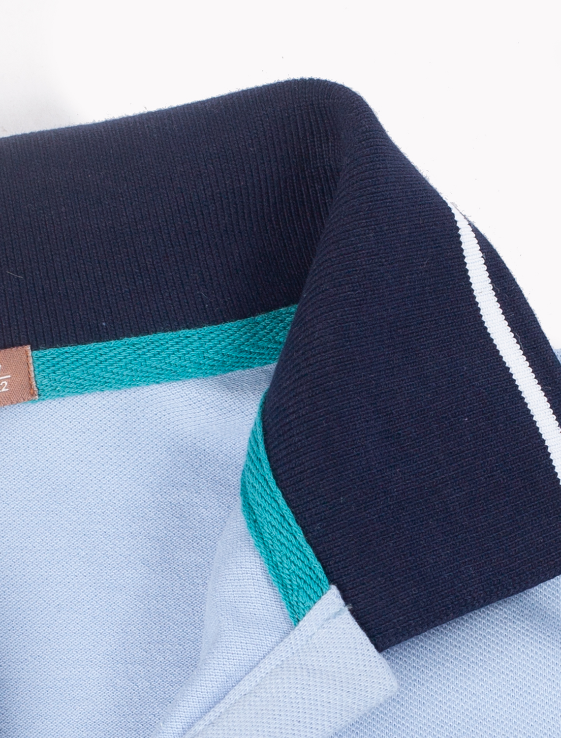 Ст.цена 1090р Футболка-поло из трикотажа пике с эластаном M49.387 голубой