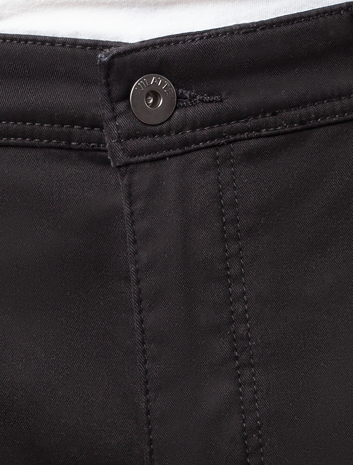 Ст.цена 1990р Брюки из плотного хлопка с эластаном U54.001 черный