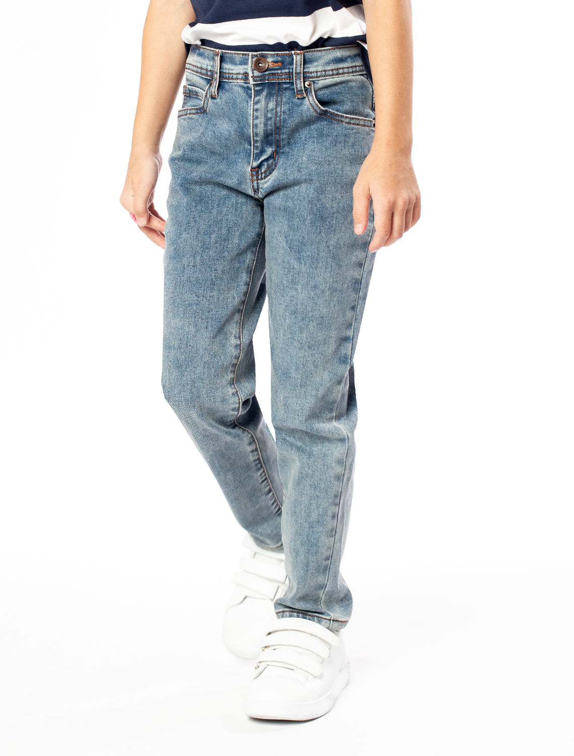 Ст.цена 2090р Джинсы mom-fit из эластичного хлопка F54.075 серо-синий