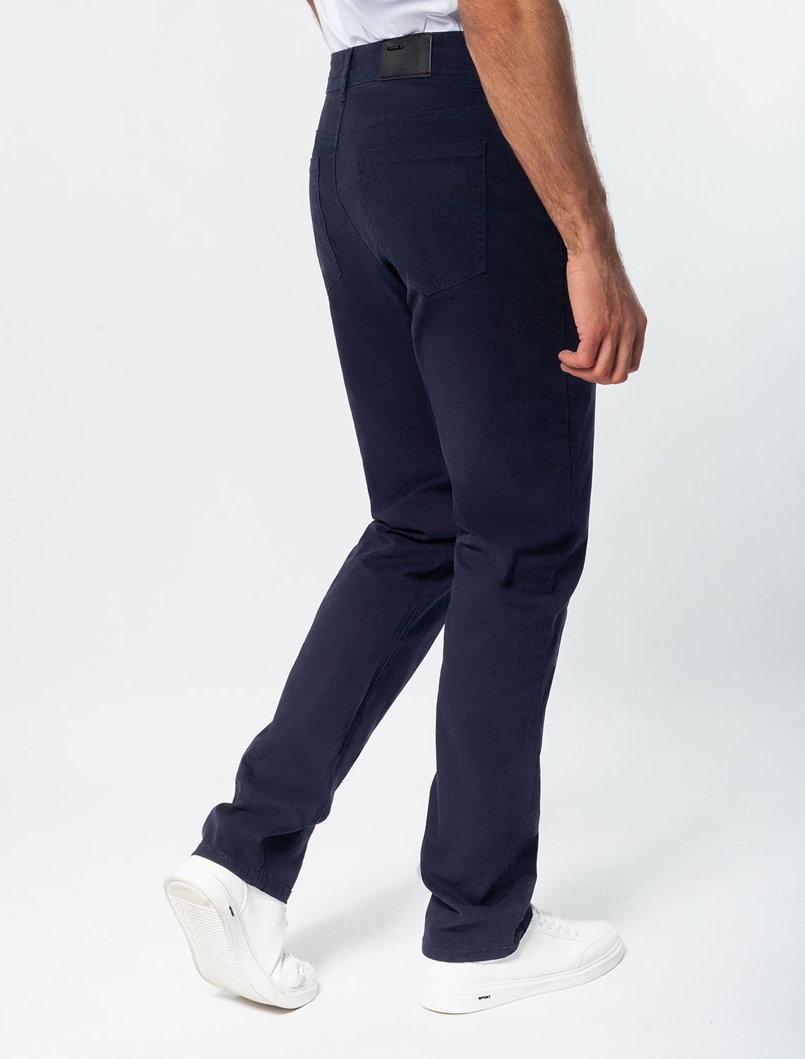 Ст.цена 1990р Брюки из плотного хлопка с эластаном U54.001 синий