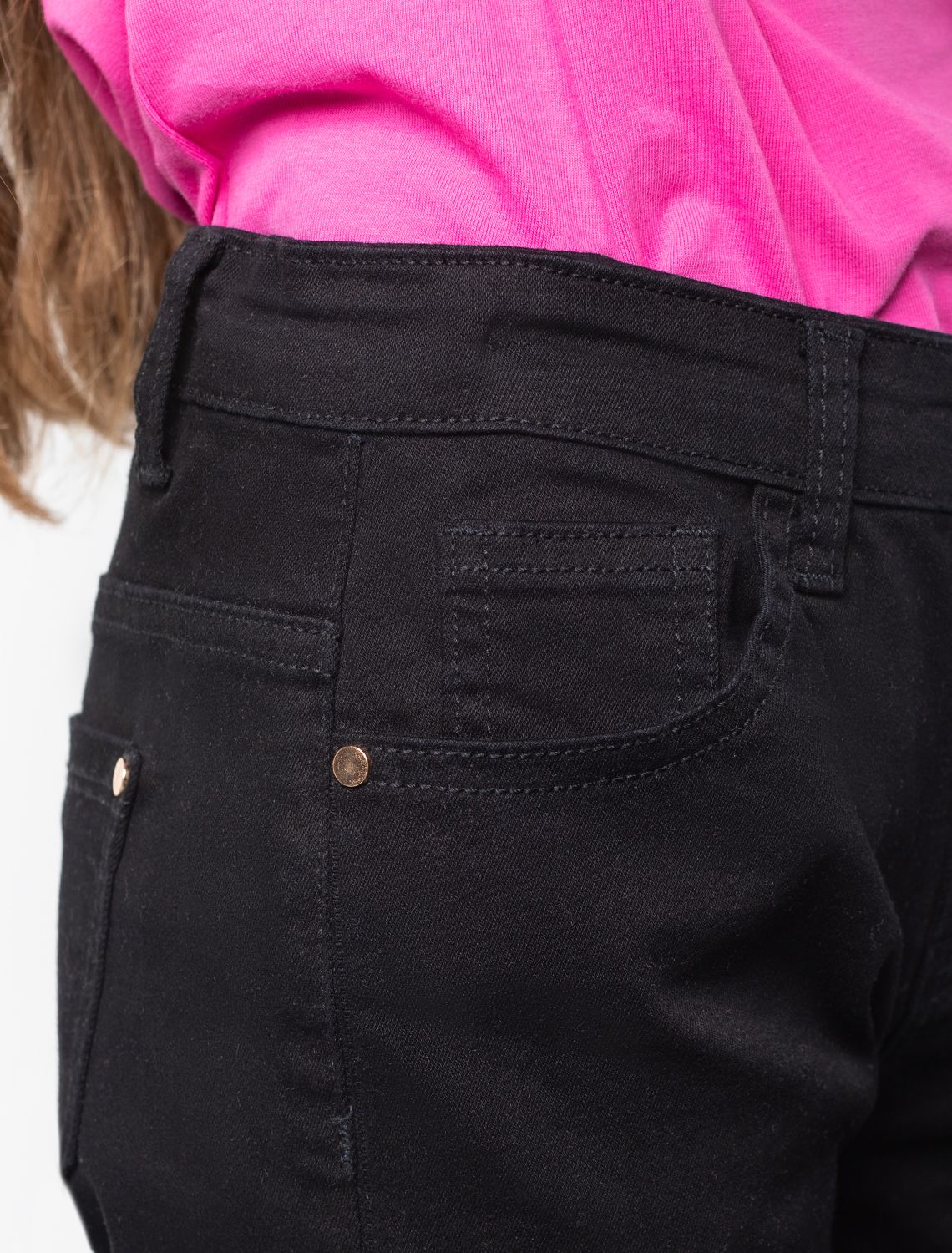 Ст.цена 1790р Брюки-скинни из хлопкового твила с эластаном F24.120 черный