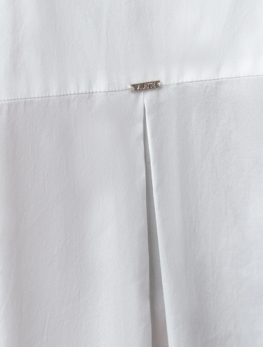 Блузка over-size из премиального хлопка-вуали D29.780 белый