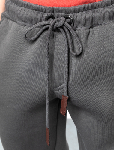 Теплые брюки из футера-трехнитки с начесом M44.030 серый