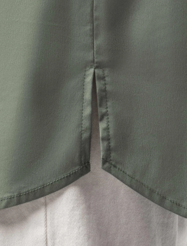 Удлиненная блузка из хлопка D29.788 оливковый