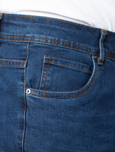 Прямые джинсы из эластичного денима U54.002 темно_синий_стирка