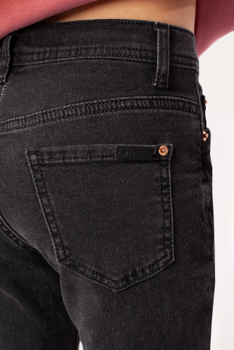 Эластичные джинсы-skinny из хлопка F54.073 черный_стирка