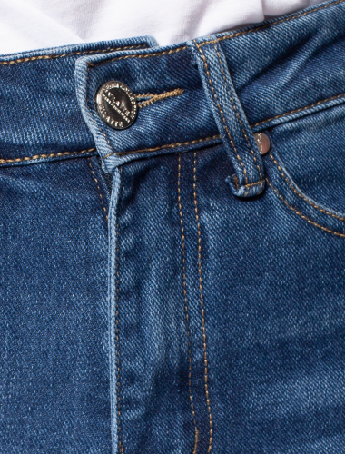 Укороченные джинсы скинни из эластичного денима D54.258 синий