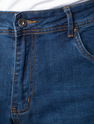 Прямые джинсы из эластичного денима U54.002 темно_синий_стирка