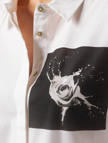 Блузка из хлопка с авторским принтом D29.724 белый_rose