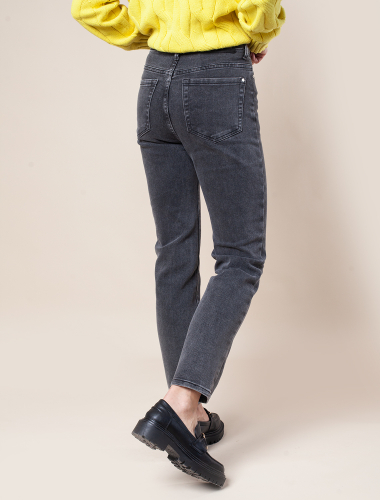 Прямые джинсы из эластичного денима D54.271 серый