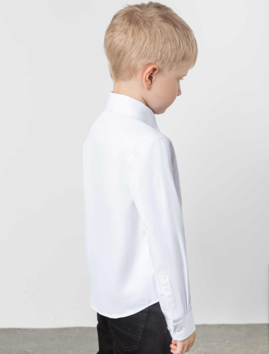 Сорочка для мальчиков из ткани сатинового плетения M29.066 белый