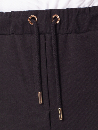 Прямые брюки из эластичного футера двухнитки D44.123 черный