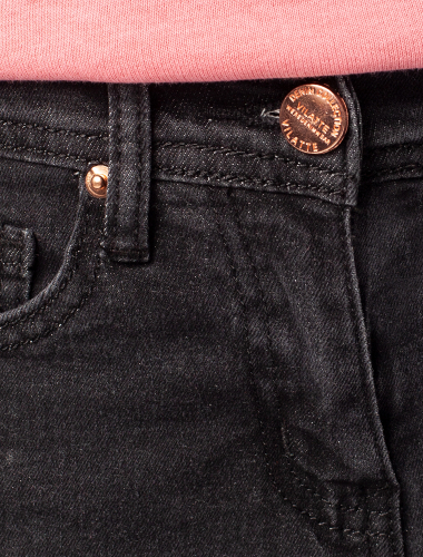 Эластичные джинсы-skinny из хлопка F54.073 черный_стирка