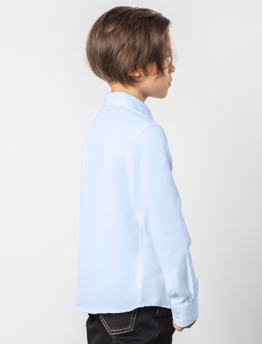 Сорочка для мальчиков из фактурной ткани меланж M29.066 голубой текстура