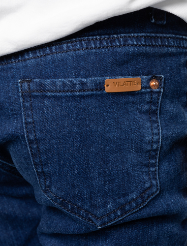 Эластичные джинсы-skinny из хлопка F54.073 синий