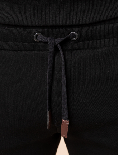 Теплые брюки из футера-трехнитки с начесом U44.002 черный