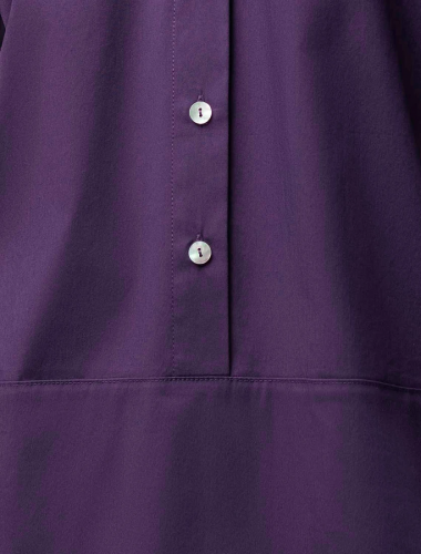 Удлиненная блузка из хлопка D29.788 баклажан