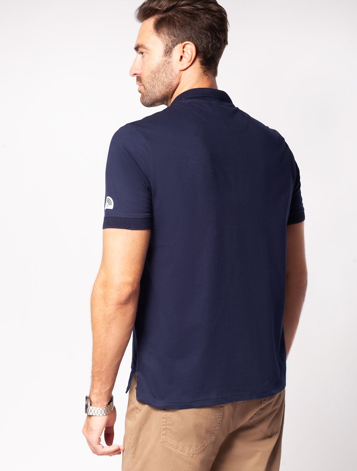 Ст.цена 1490р Футболка-поло из трикотажа