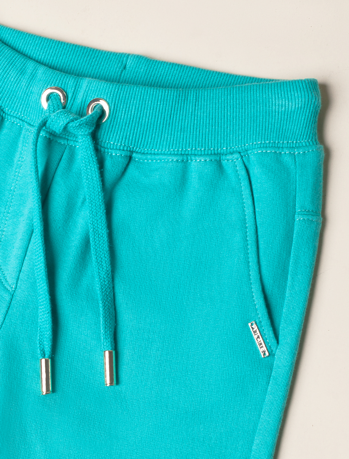 Ст.цена 1490р Брюки из премиального футера с золотистой фурнитурой F44.060 мятный