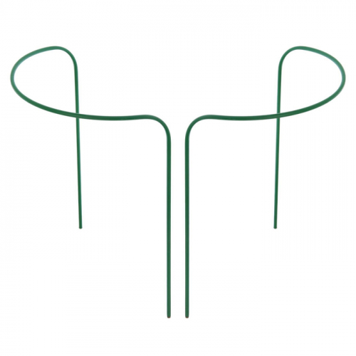 Кустодержатель, d = 80 см, h = 60 см, ножка d = 1 см, металл, набор 2 шт., зелёный