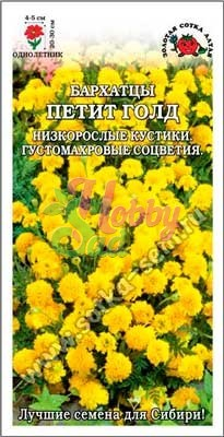 Цветы Бархатцы Петит Голд откл. (0,2 г) Сотка