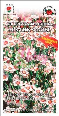 Цветы Гвоздика Арктик Файер травянка (0,05 г) Сотка