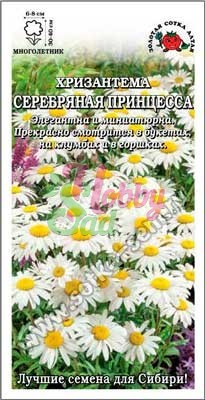 Цветы Хризантема Серебряная Принцесса (0.2 г) Сотка