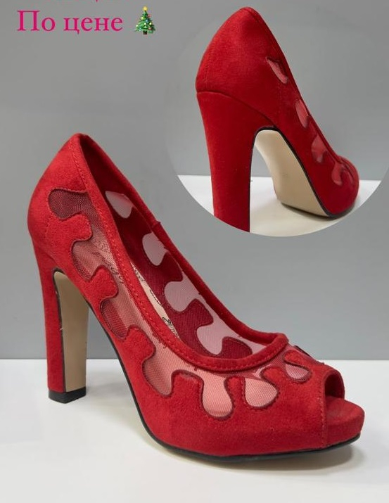 Радуга H-587(586)-МП/Z Туфли женские красн иск велюр