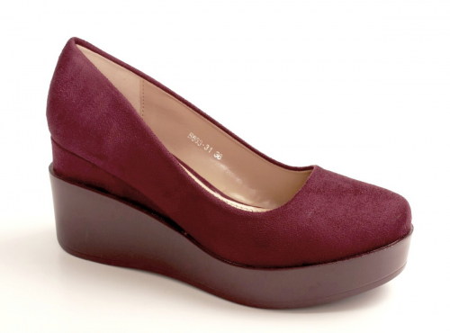 Nalisha B863-31-МП/Z Туфли бордо иск велюр