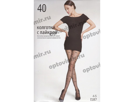 Колготки жен. фантазийные рисунок по всей длине 40 den I187