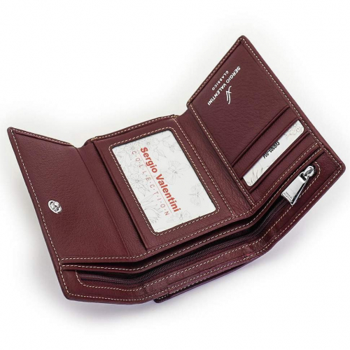 Маленький женский кожаный кошелек Sergio Valentini СВ 8090-004