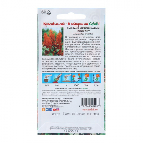 Семена цветов Амарант 