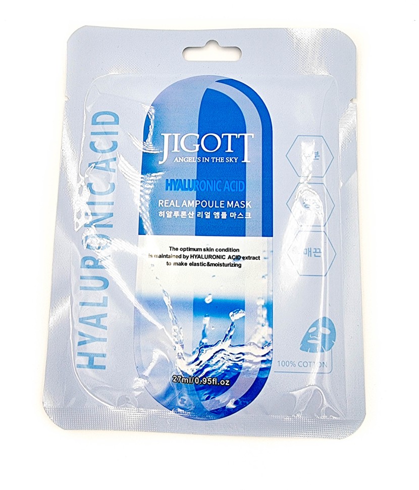 Тканевая маска для лица с гиалуроновой кислотой Jigott Hyaluronic Acid ...
