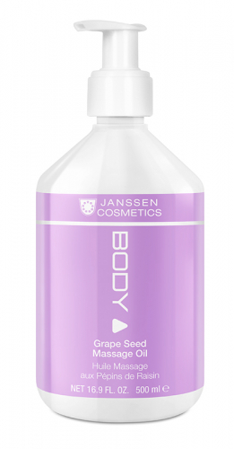 JANSSEN Массажное масло из виноградных косточек Grape Seed Massage Oil, 500 мл